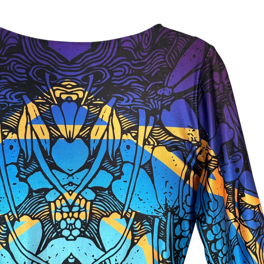 Festi Drops Kooz Bodysuit Artist Series Braided Long Sleeve XS Rave Festival‎ - Picture 13 of 15